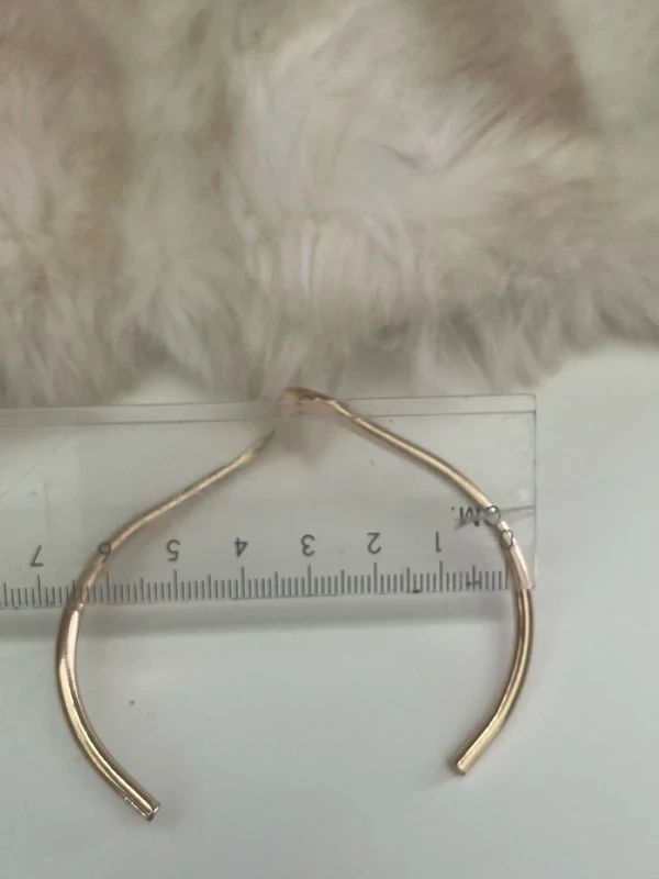 Pulseira grossa "onda" dourada – photo 4